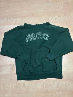 Champion Reverse Weave Pine Crest Pullover Hoodie Green
